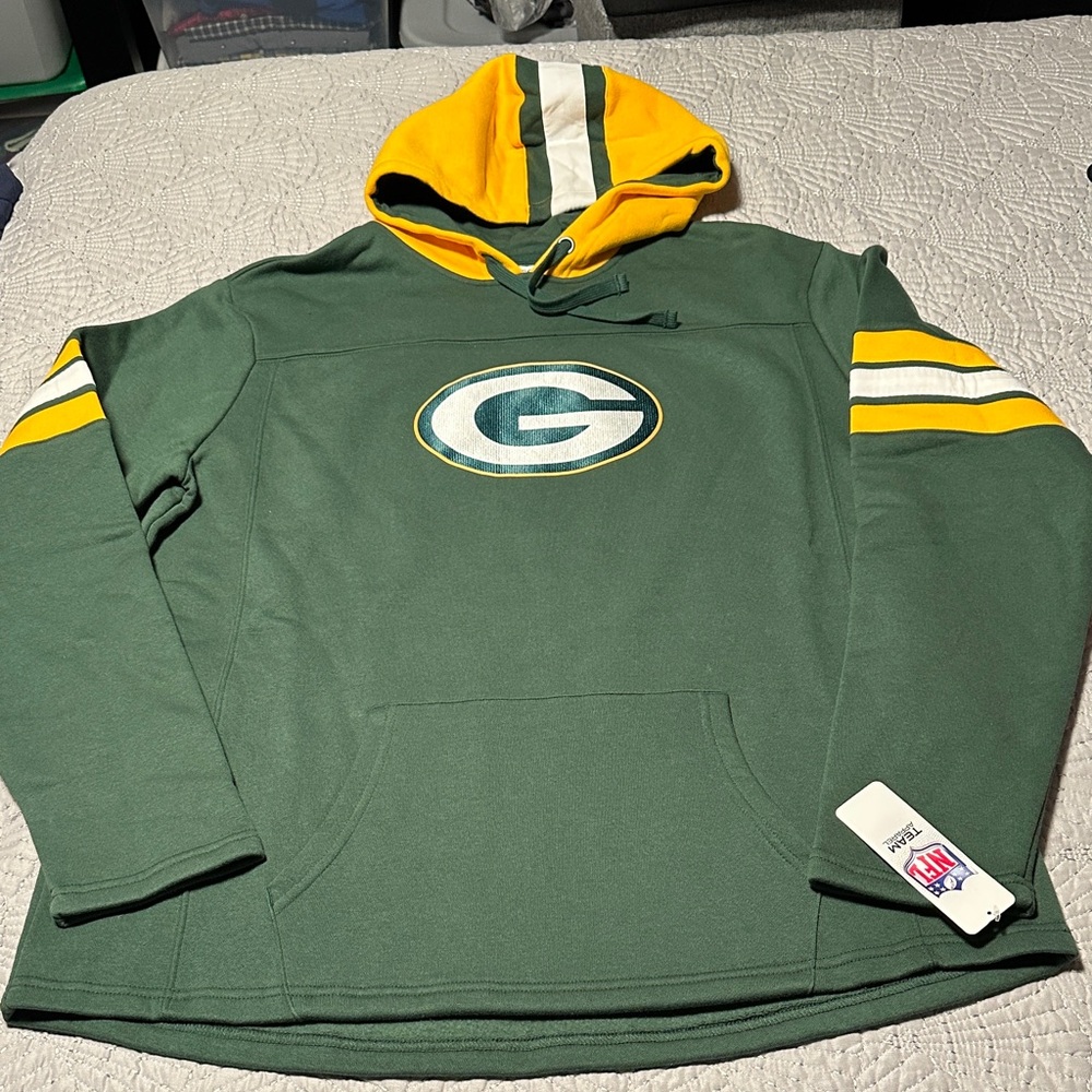 NFL Team Apparel Men’s Green Bay Packers Hoodie, NWT’s, Size XL